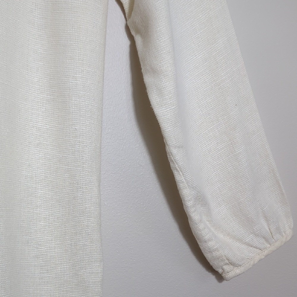 Patagonia Hempress Tunic Top Blouse Hemp Off‎ White Women's 8 Lightweight Sheer - Picture 7 of 15
